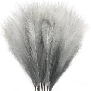 8Pcs 3FT Grey Colorful Faux Pampas Grass for Boho Decor, Non-Shedding Fluffy ... - Picture 1 of 7