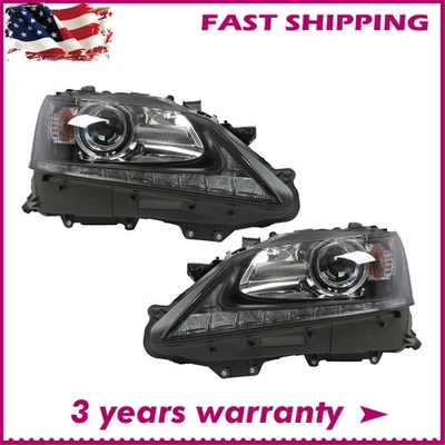 For 2013-2015 Lexus GS350 GS450h HID w/o AFS LED DRL Projector Headlight L + R - Image 1 of 4