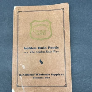 Golden Rule Cook Book Columbus Ohio Ida Bailey Allen 1930's recipes - Picture 1 of 6