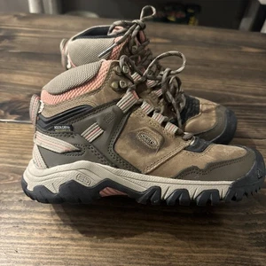 Keen Ridge Flex Hiking Boots Women Size 6 Brown Lace Up Mid Waterproof 1024921 - Picture 1 of 6