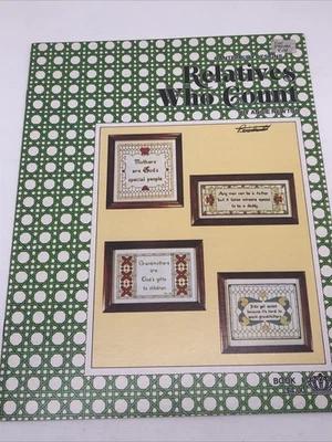 Relatives Who Count Cross Stitch Chart Canterbury Designs By Angie Newton - Image 1 of 2