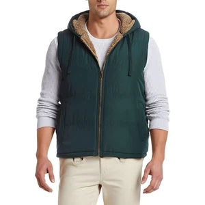 Weatherproof Vintage Mens Green Faux Fur Lined Outerwear Vest M BHFO 3669 - Picture 1 of 1