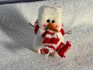 Adorno de Navidad Almohada Muñeco de Nieve Palo Brazos Paño Bufanda AA327 - Imagen 1 de 5
