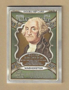 Tarjeta de doble rasgado Topps Allen & Ginter Abraham Lincoln/George Washington 2024/50 - Imagen 1 de 2