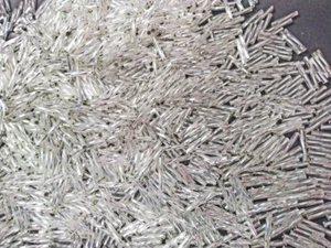 Clear Silver Lined Czech Glass Twisted Bugle Beads 15 Gram Lot Vintage 15mm - Picture 1 of 5