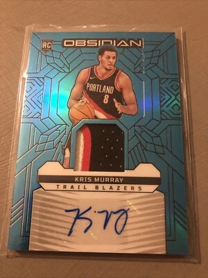 Kris Murray 2023-24 Obsidian Rookie Jersey Auto RPA 5/16 - Image 1 of 2