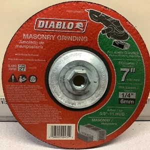 Diablo ZWEIer Pack 7 Zoll Steinschleifteller - Typ 27 NABE 5/8”-11 Nabe Bulk Pk - Bild 1 von 6