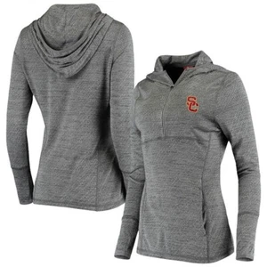 USC Trojans Cara Active Grey Space Dye Quarter-Zip Jacket Women's XXL NWT - Picture 1 of 19
