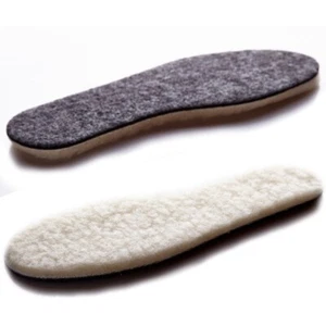 SHEEPSKIN INSOLES SOFT WARM THERMAL INNER FLEECE WOOL PAIR BOOTS SHOE SOLES UK - Picture 1 of 13