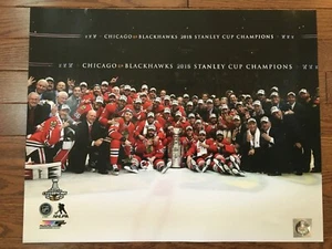 2015 Chicago Blackhawks Stanley Cup on Ice 16x20 Fotodatei Foto Kane Toews  - Bild 1 von 1