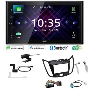 JVC Autoradio Apple CarPlay Android DAB+ für Ford C-Max ab 2010 matt schwarz - Bild 1 von 8
