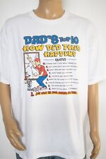 Vintage World's Greatest Dad T Shirt White Short Sleeves Men's Size XL Quotes
