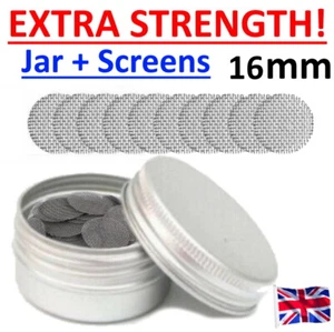 Tin of 50 Steel Pipe Screen Filter Gauze Metal Bong Shisha Hookah Case Smoking # - Picture 1 of 5
