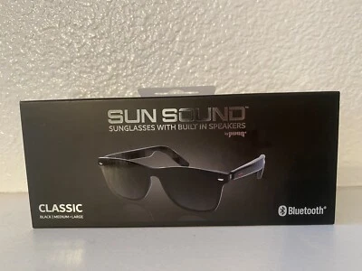 Sunglasses With Build In Speaker Audio Eyewear Bluetooth Black M-L 100% UV400 - Image 1 of 4