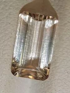 Silver /gold tourmaline gemstone - faceted natural bi color gem 2.25 CTS - Picture 1 of 13