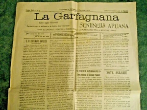  Vecchi Giornali - La Garfagnana ,Sentinella Apuana - Castelnuovo 5 Gennaio 1922 - Foto 1 di 6