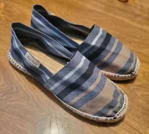 Toni Pons Alpargatas Azul Marino Tostado Rayas Lona Yute Zapatos EUR 38 US 7.5 Totalmente Nuevo - Imagen 1 de 14
