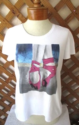 OLD NAVY T-SHIRT~BALLET THEME~Scoop Neck~Cap Sleeves Girls Size 18XXL - Image 1 of 3