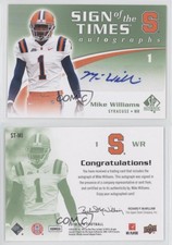 2010 SP Authentic Sign of the Times Auto Mike Williams #ST-MI Rookie Auto RC
