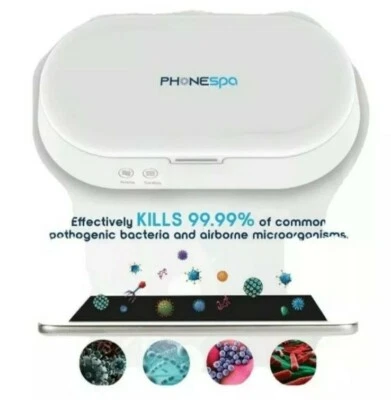 NEW! GENUINE TZUMI PHONE SPA Cell Phone & Accessory UV-C Sanitizer (White)  - Image 1 of 4