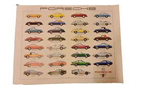 Poster 50 Jahre Porsche 1931-1981 - ORGINAL Zeichnungen von Ken Rush 101 x 76 cm - Bild 1 von 6