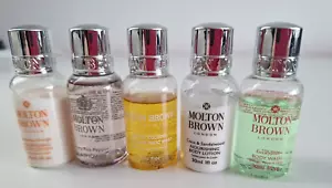 Molton Brown X5 Travel Bottles Bath Shower Gel Hand Wash Body Lotion - Picture 1 of 4