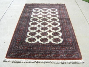 Patrón Bokhara Brillante Karastan Marfil de Colección 724 52x75" 4x6 en remojo lavado - Imagen 1 de 12