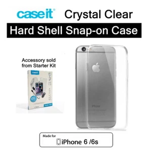 CASEIT iPhone 6 6s Crystal Clear Case Hard Shell Snap on Back Cover - Picture 1 of 2