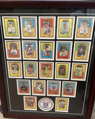 TARJETAS FIRMADAS 1/1 ENMARCADAS DE BÉISBOL INMORTALES JSA LOA Musial Gehringer Dickey AUTO Foto 1 de 4