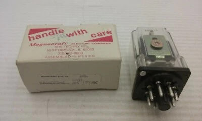 MAGNECRAFT W88ACPX-4 POWER RELAY 120VAC 8 PIN CIRCULAR PLUG NIB - Image 1 of 4