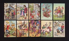 GATTI vestiti da umani li imitano 10 x cartolina illustrata Coloprint