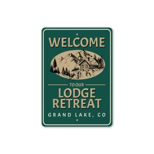 Lodge Retreat Metal Sign - Picture 1 of 4