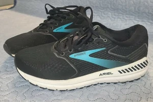 Brooks Ariel 20 Running Shoes Women's Size 10 Black Blue Sneaker 1203151B064 - Picture 1 of 9