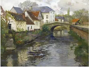 Frankreich Stadt in der Nähe von La Panne F Thaulow Fliese Wandbild Küche Backsplash Marmor Keramik - Bild 1 von 23