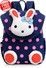 Cute Rabbit Kids Backpack Baby Girls Book Bag Little School Bag Kindergarten Bes