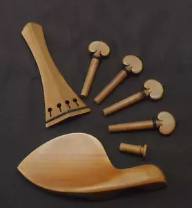 Bratschenkasten Holzbeschläge, mit Heringen, Kinnstütze, Saitenhalter, Endstift #6799 - Bild 1 von 1