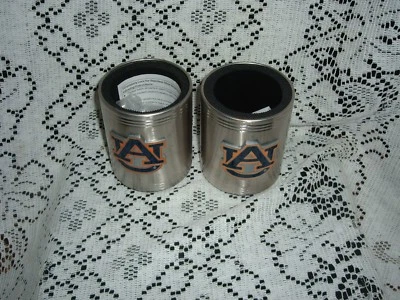 UNIVERSIDAD DE TIGRES CASTAÑO ROJIZO SOPORTE LATA ACERO INOXIDABLE 4" ALTO JUEGO DE DOS NUEVO Foto 1 de 2