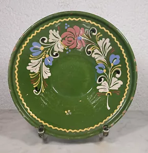 Schale Schüssel Anbietschale bäuerliche Keramik Volkskunst floral handbemalt - Bild 1 von 12