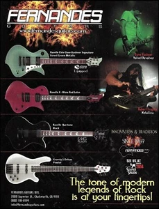 2006 Fernandes Ravelle Elite Dave Kushner X Baritone Gravity 5 Deluxe guitar ad - Picture 1 of 3