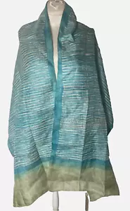 Fabindia Silk Stole Scarf Handblock Printing handmade in India 22"X70" NEW - Picture 1 of 8