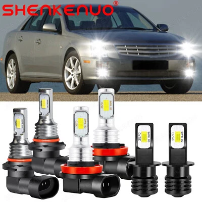 For Cadillac STS 2005-2011 6000K LED Headlight High Low + Fog Lights Bulbs Combo - Изображение 1 из 4