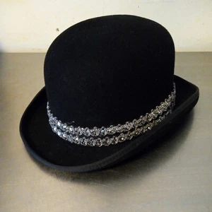 Dobbs 5th Avenue Damenhut schwarz silberfarben Band 6 3/4 54 - Bild 1 von 9