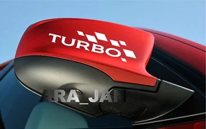 TURBO Vinyl Decal Sport racing sticker car logo emblem mirror motorsport PAIR - Foto 1 di 4