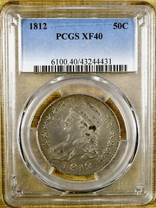 1812 O-103 PCGS XF40 Bust Half Dollar - Picture 1 of 2