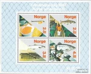 Norway block8 (complete issue) fine used / cancelled 1987 professional life - Picture 1 of 1