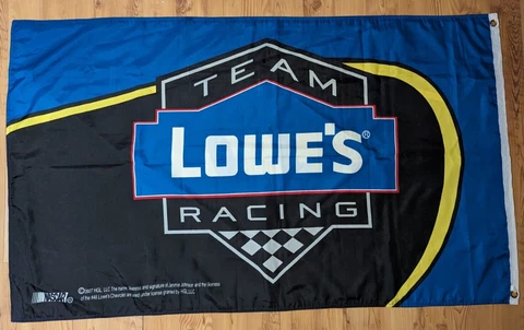 Jimmie Johnson Nascar Flag | #48 Team Lowes Racing | 5ft x 3ft | Excellent Cond Cover