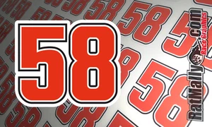 Marco Simoncelli #58 Números de la Raza Pegatinas x4 100mm Super Jugoso Laminado - Picture 1 of 1