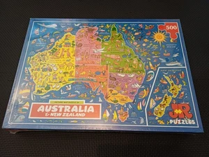 Picture Map Puzzle Of Australia & New Zealand 500 Piece Jigsaw NEW SEALED - Picture 1 of 3