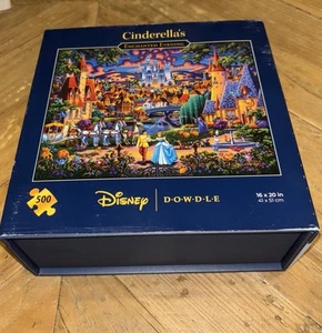 Dowdle Folk Art Disney Cinderella Enchanted Evening 500 Piece Jigsaw Puzzle New - Picture 1 of 2