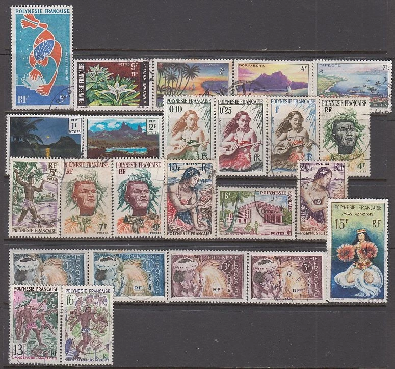 French Polynesia - 24no. stamps 1958-2020 (CV $118) (60% OFF SALE) - Image 1 of 1